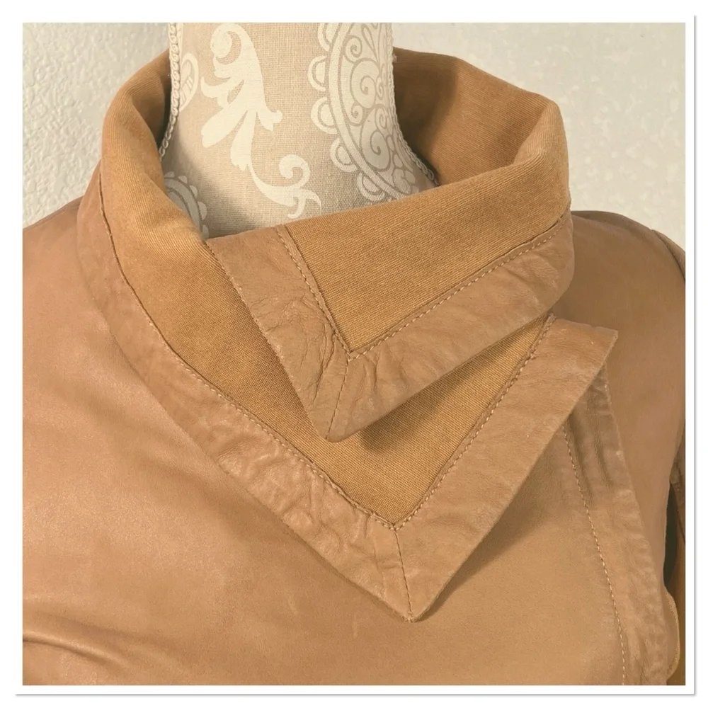 Bod & Christensen Women's Rebecca Tan Leather Jacket Sz S